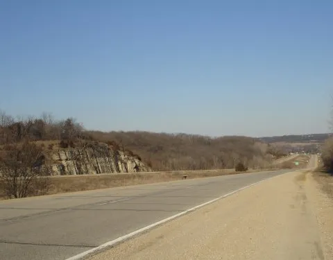 US 151 highway south of Dubuque, Iowa, featured in Field of Dreams filming scene