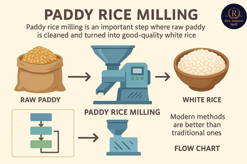 Paddy rice milling flow chart