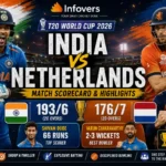 India vs Netherlands Timeline