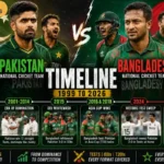 Pakistan vs Bangladesh Timeline