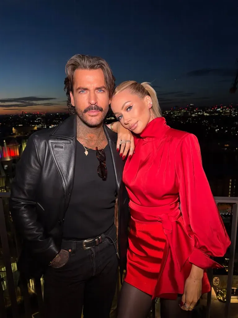 Olivia looked stunning in a red satin outfit